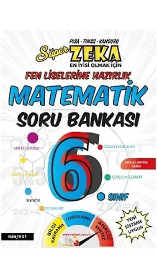 Nartest Yayınevi 6. Sınıf Süper Zeka Matematik Soru Bankası Fen Liselerine Hazırlık