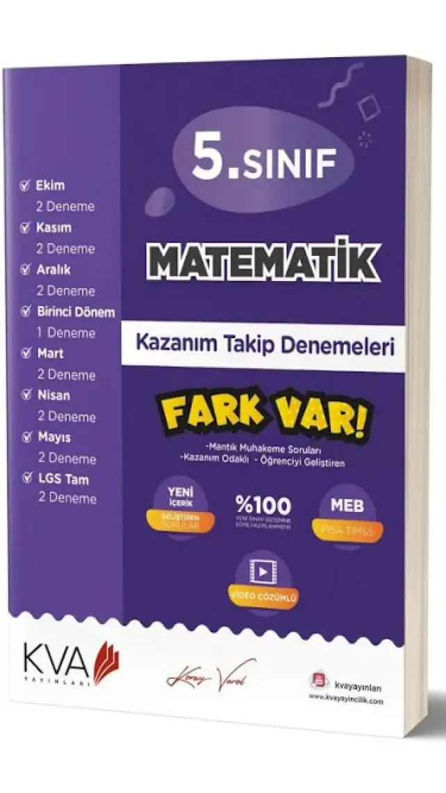 Koray Varol Akademi  5.Sınıf Matematik Kazanım Takip Denemeleri