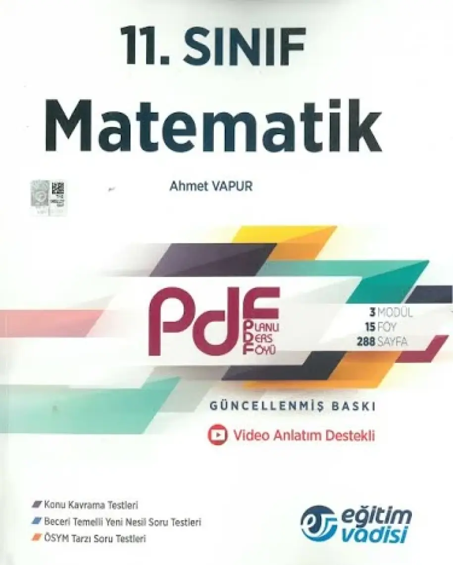 Eğitim Vadisi Yayınları 11.Sınıf PDF Matematik Video Anlatım Destekli