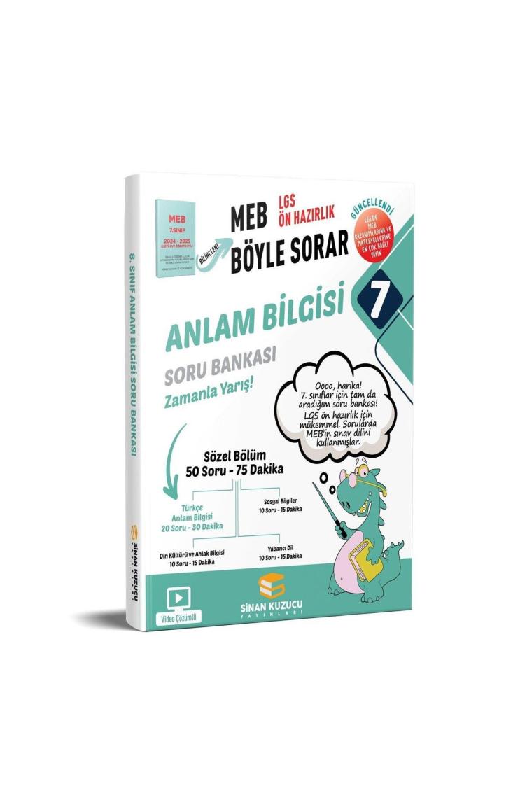 7. Sınıf | ANLAM BİLGİSİ SORU BANKASI - sinan kuzucu