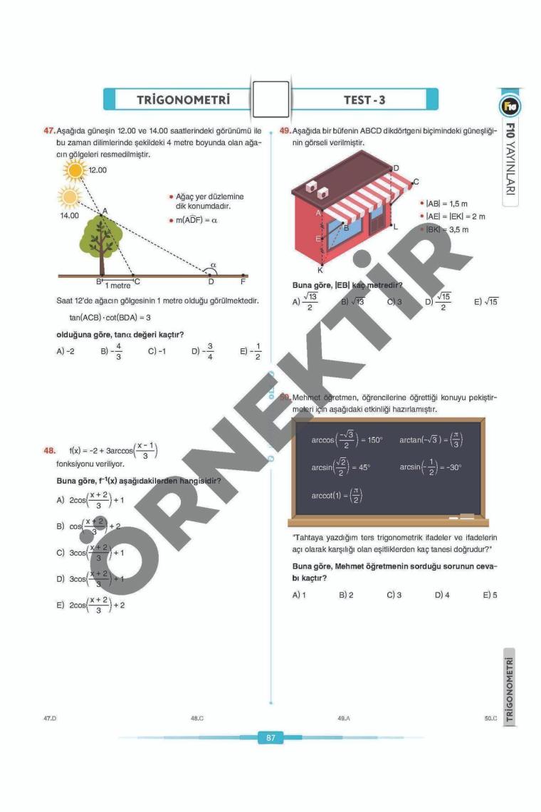 Trigonometri Video Ders Kitabı Kenan Kara Mert Hoca Sml Hoca