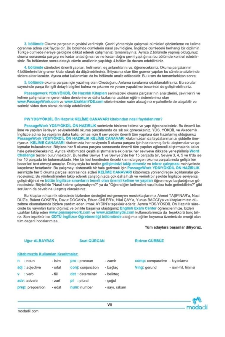 Yds-yökdil Passage Work Ön Hazırlık Seviye 1-2-3