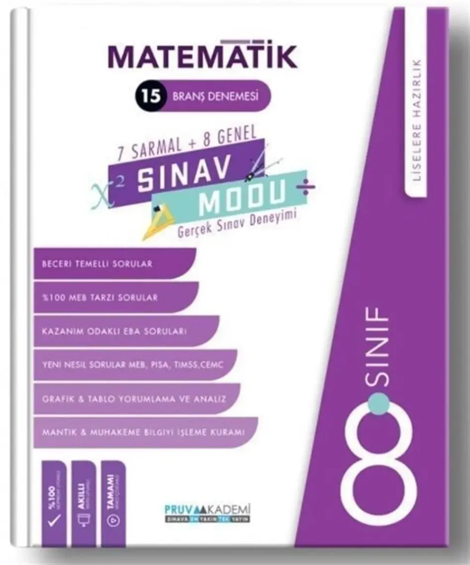 Pruva Akademi LGS Matematik 15 Branş Denemesi