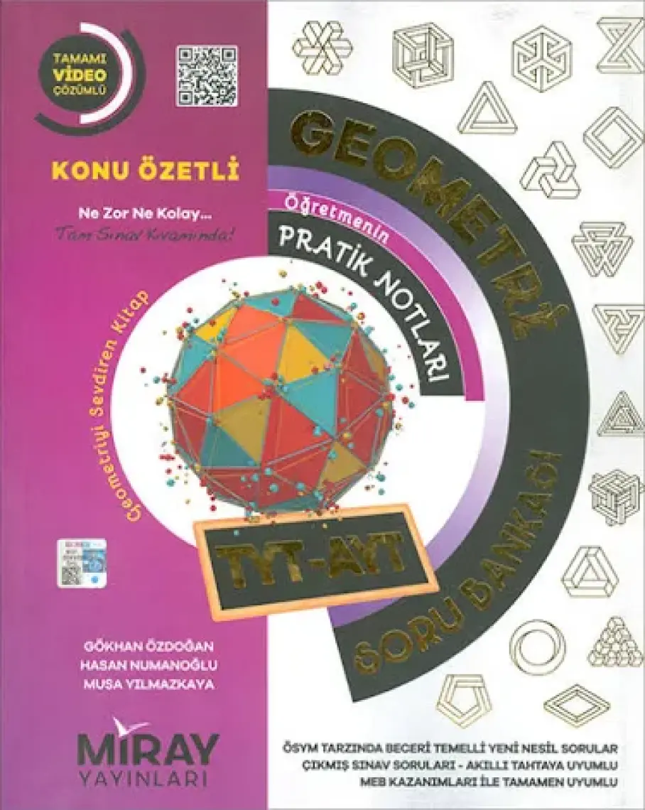 Miray TYT - AYT Geometri Soru Bankası / Gökhan Özdoğan / Miray Yayınları / 9786257833745