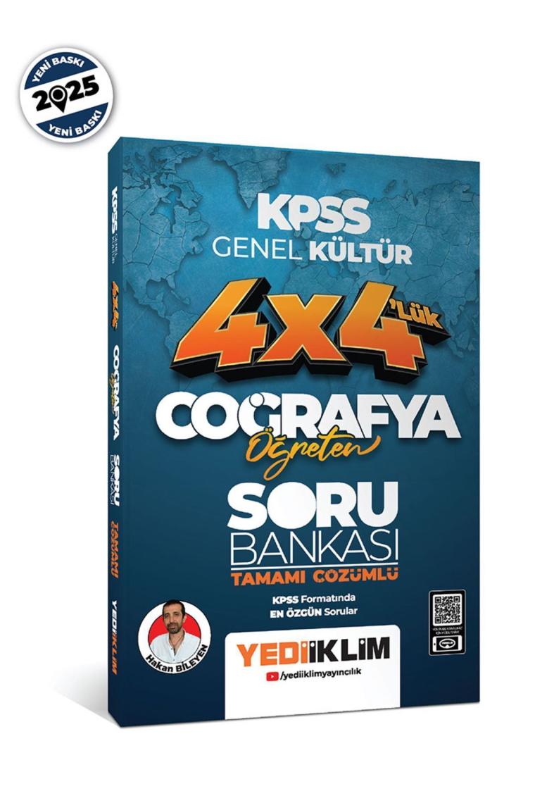 2025 Kpss Coğrafya Öğreten 4x4 Tamamı Çözümlü Soru Bankası Hakan Bileyen