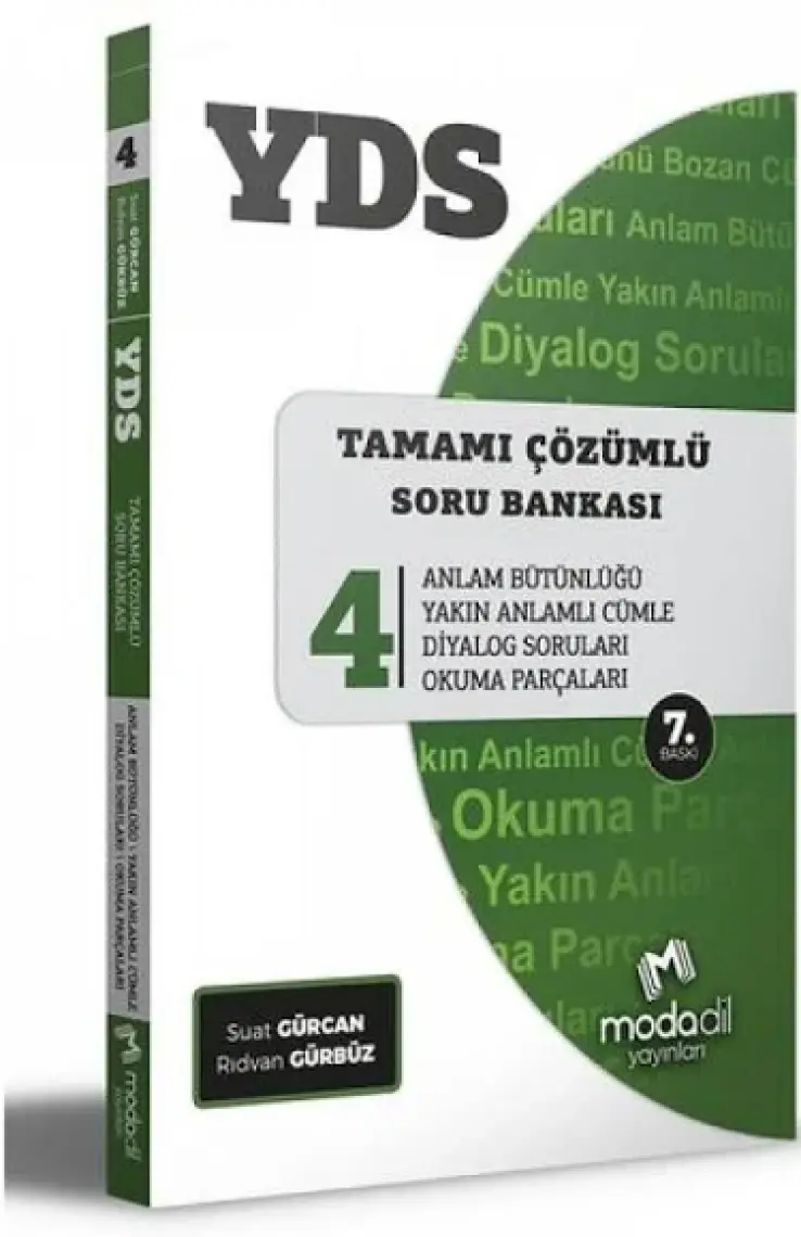 Modadil Yds Soru Bankası-4 Anlam Bütünlüğü Çözümlü 8. Baskı