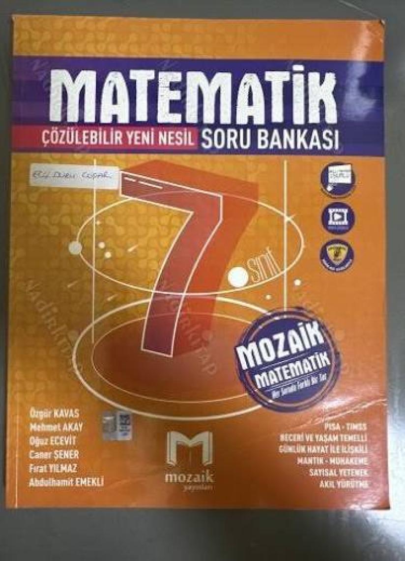 Mozaik Yayınları 7. Sınıf Matematik Soru Bankası 2024