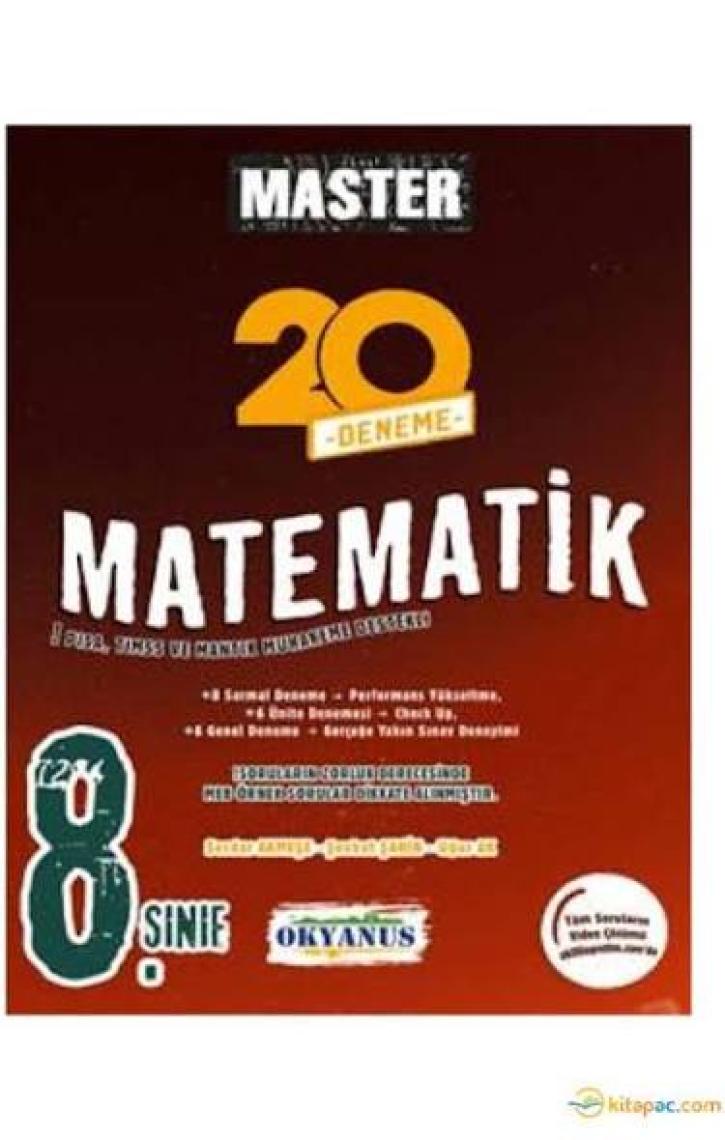 Okyanus Yayınları 8. Sınıf Master 20 Matematik Denemesi
