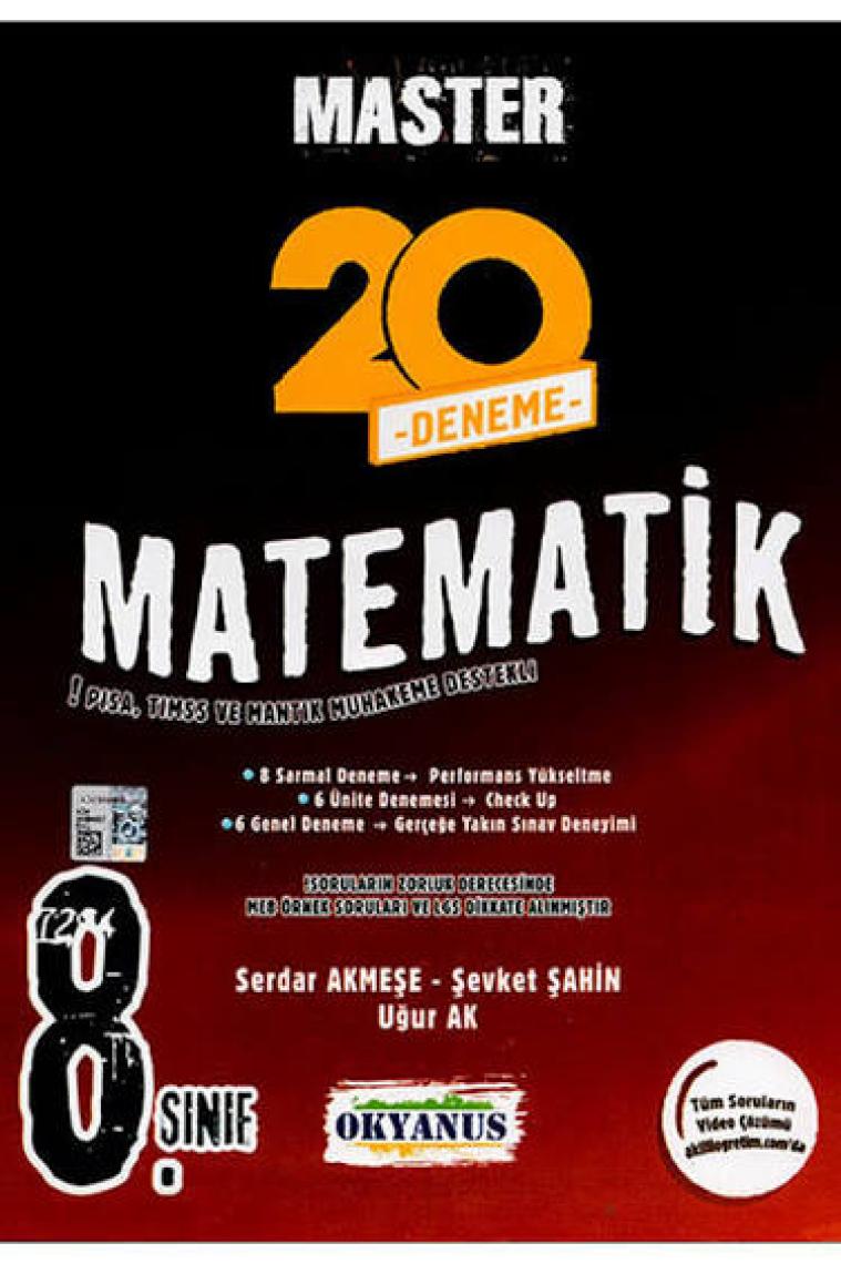 Okyanus Yayınları 8. Sınıf Master 20 Matematik Denemesi