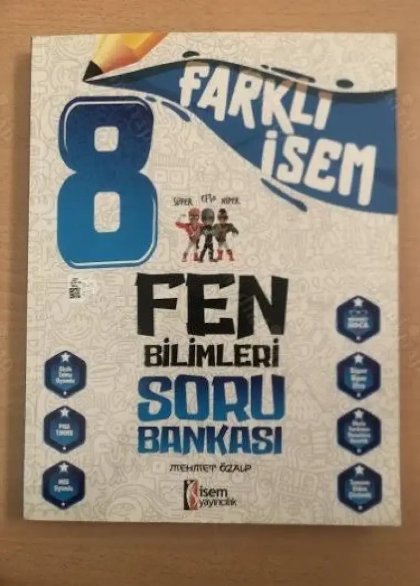 İsem Yayıncılık 8. Sınıf Fen Bilimleri Farklı Isem Soru Bankası