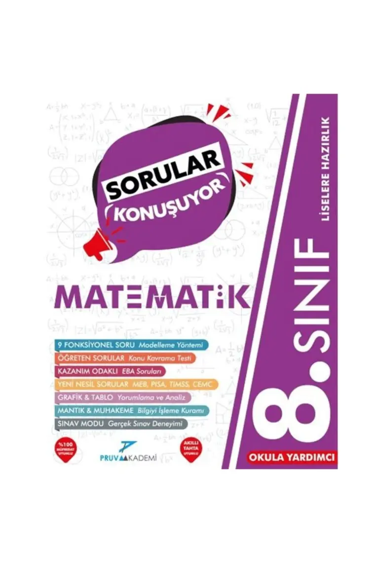 Pruva Akademi 8. Sınıf Matematik Sorular Konuşuyor Soru Bankası