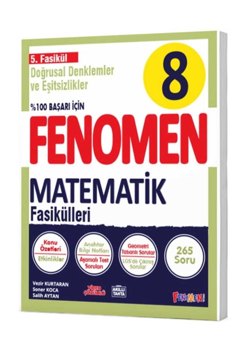 Fenomen 8. Sınıf Lgs Matematik 5. Fasikül Konu Özetli Soru Bankası