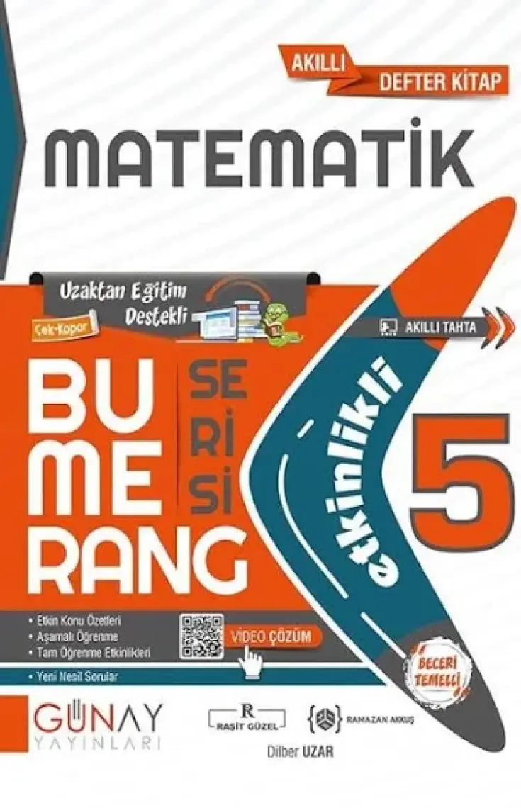 Günay Yayınları 5. Sınıf Matematik Bumerang Etkinlikli Defter
