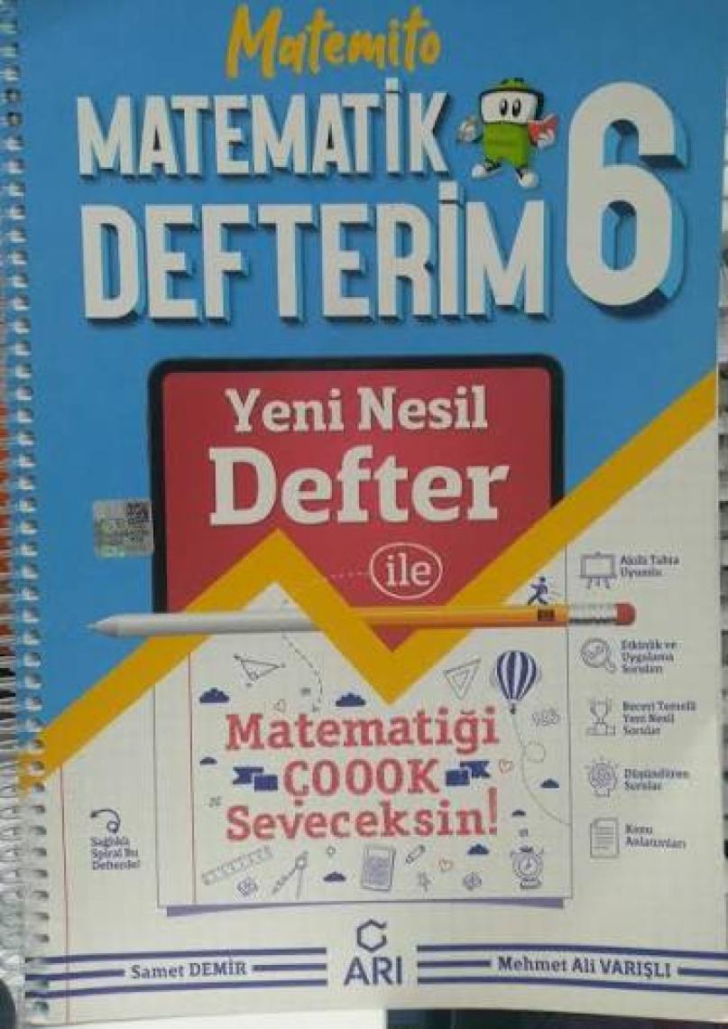 Arı Yayıncılık 6.Sınıf Matematik Matemito Defterim