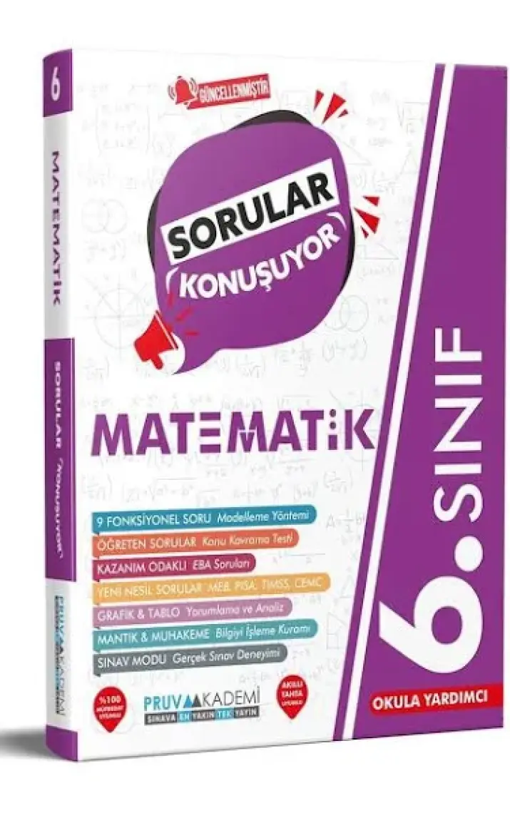 Pruva Akademi 6. Sınıf Matematik Sorular Konuşuyor Soru Bankası