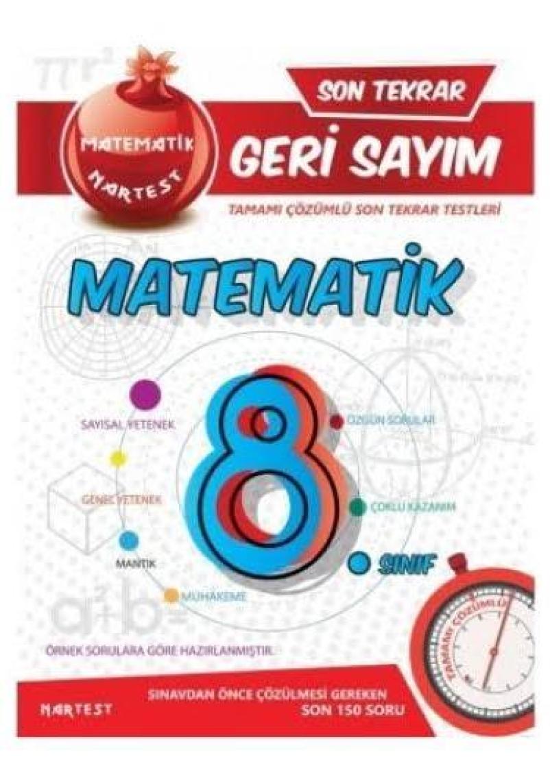 Nartest Yayınevi 8. Sınıf Matematik Süper Tekrar Kitabım