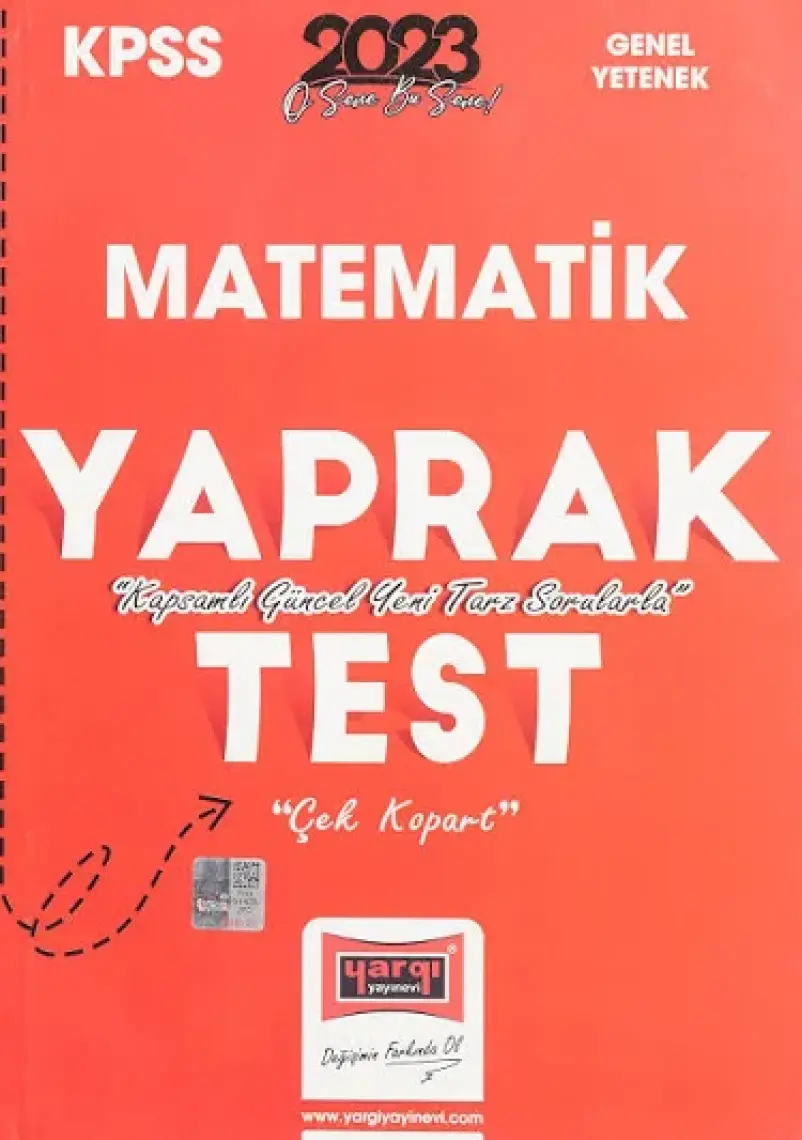Yargı Yayınevi 2023 KPSS Matematik Çek Kopart Yaprak Test