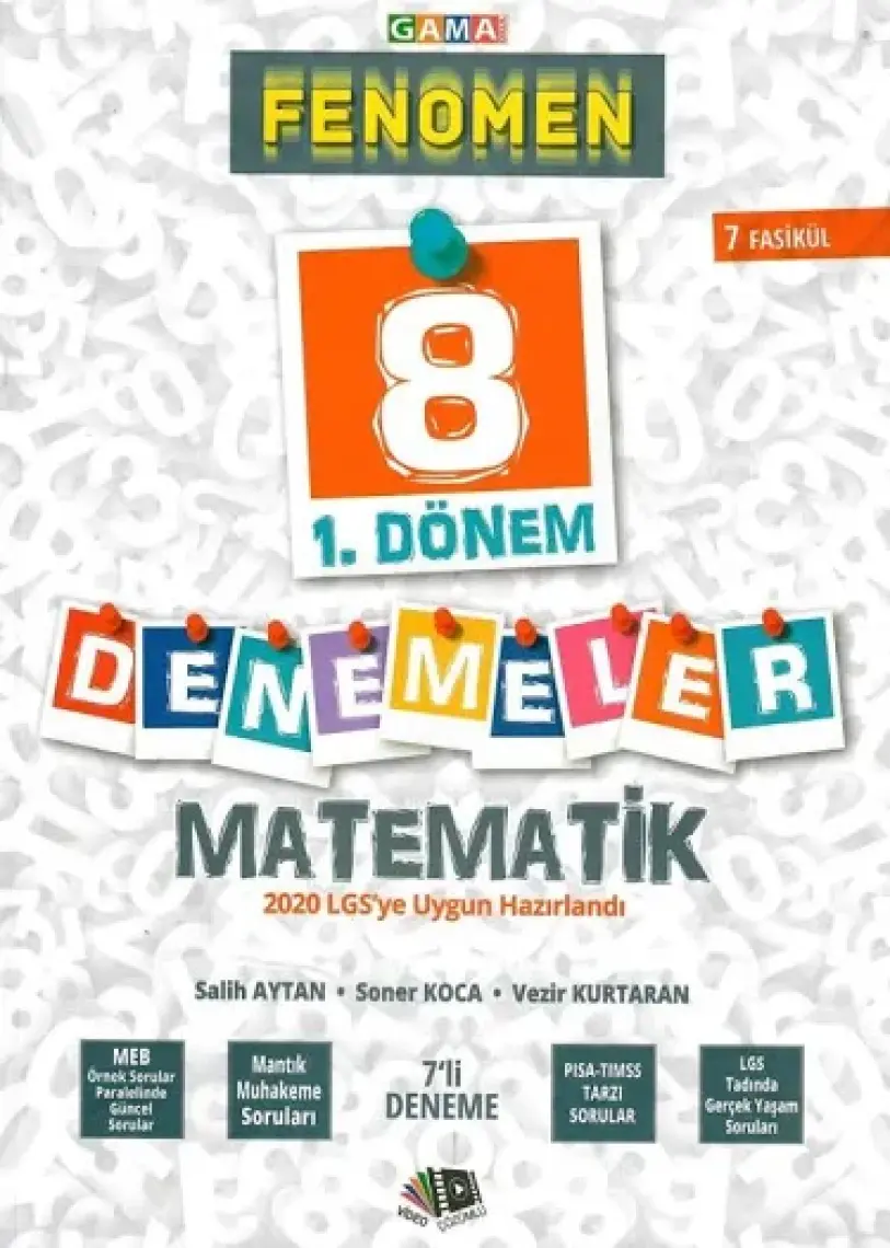 Gama Yayınları 8. Sınıf Fenomen Matematik Yeni Nesil 12 Genel Deneme 2020