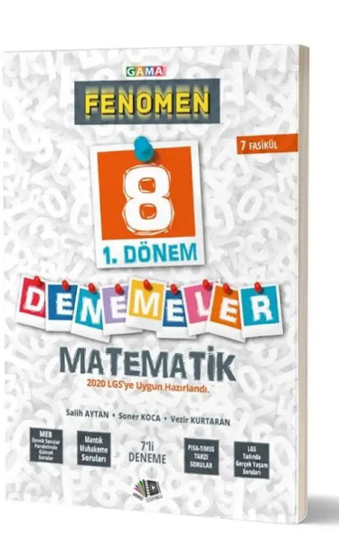 Gama Yayınları 8. Sınıf Fenomen Matematik Yeni Nesil 12 Genel Deneme 2020