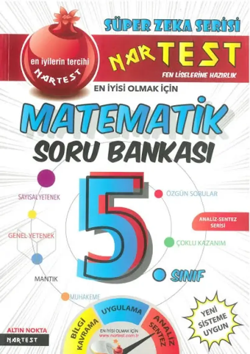 Nartest Yayınevi 5. Sınıf Süper Zeka Matematik Soru Bankası Fen Liselerine Hazırlık
