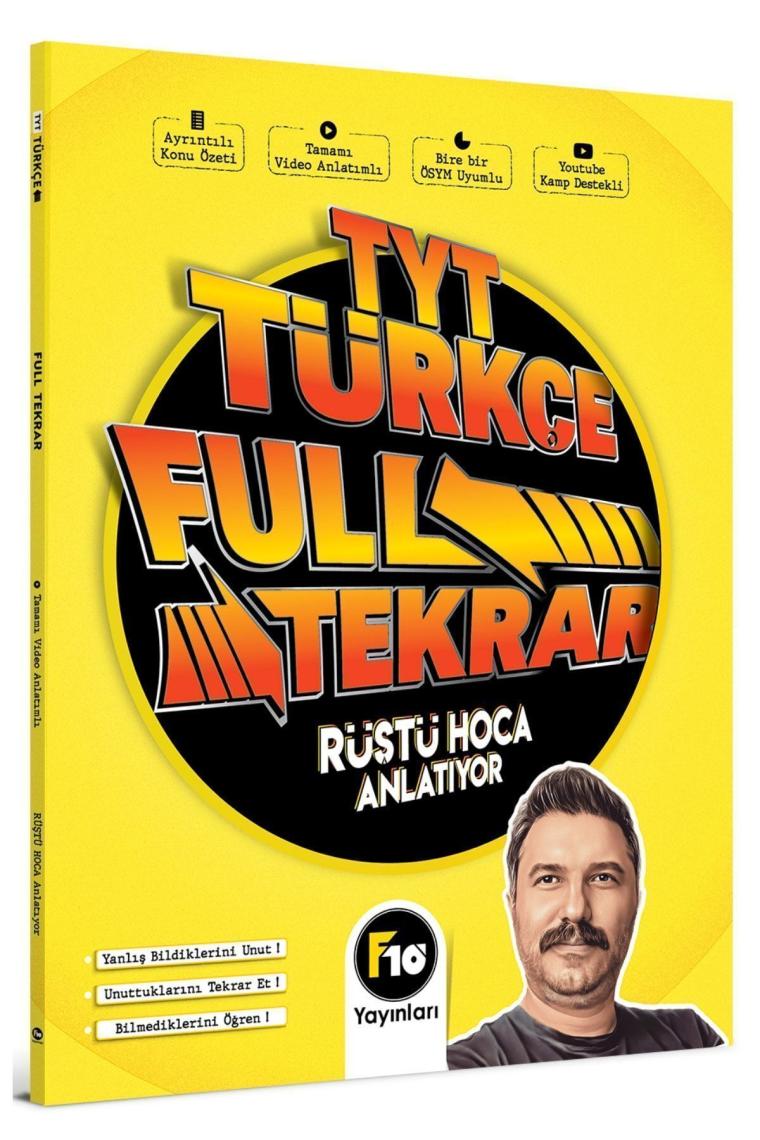 Rüştü Hoca Tyt Türkçe Full Tekrar Video Ders Kitabı