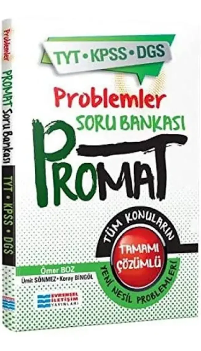 Evrensel İletişim Yayınları Promat Problemler Soru Bankası