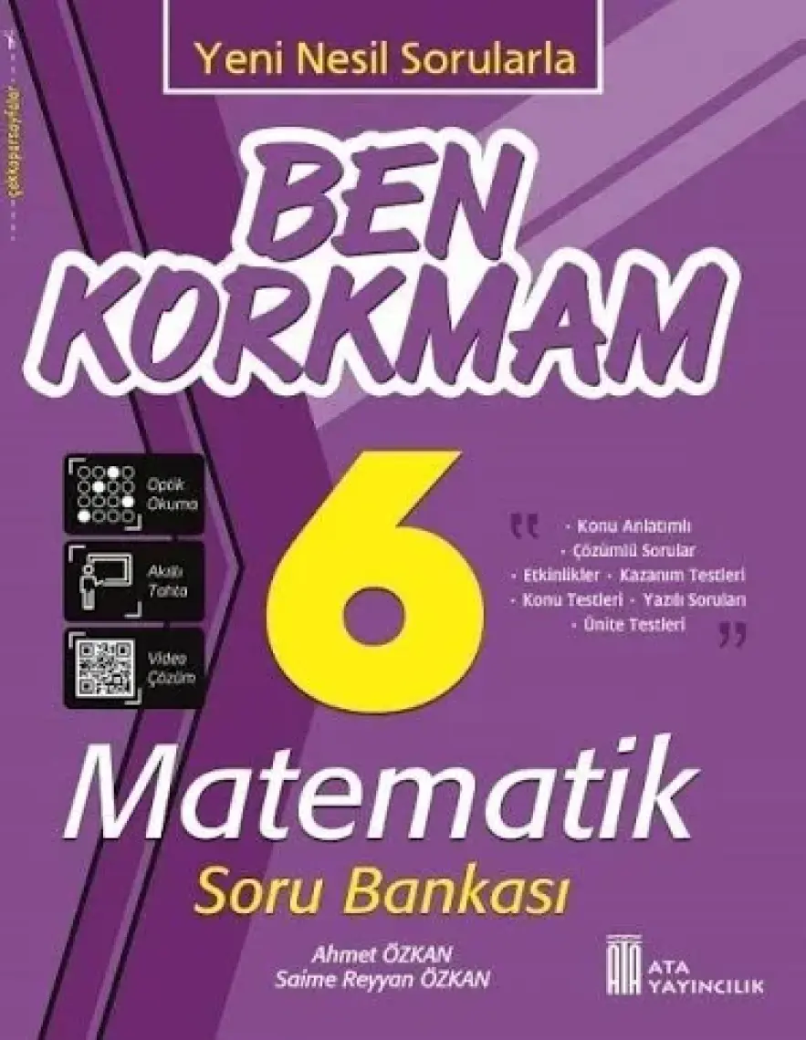 Ata Yayıncılık 6.Sınıf Ben Korkmam Matematik Soru Bankası