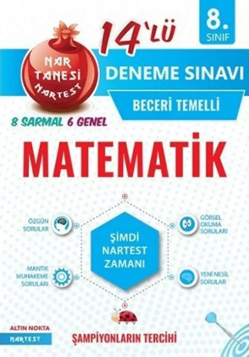 Nartest Yayınevi 8. Sınıf Nar Tanesi Matematik 14 Deneme Sınavı