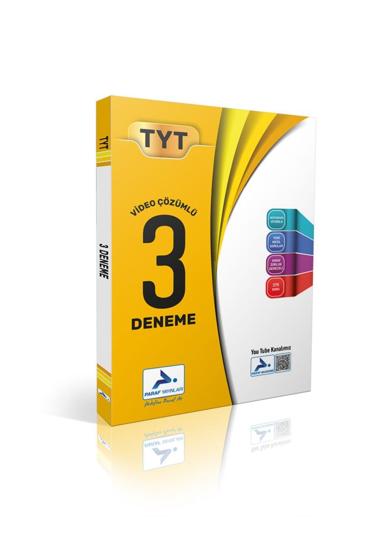 Paraf Yayınları Tyt Video Çözümlü 3 Deneme