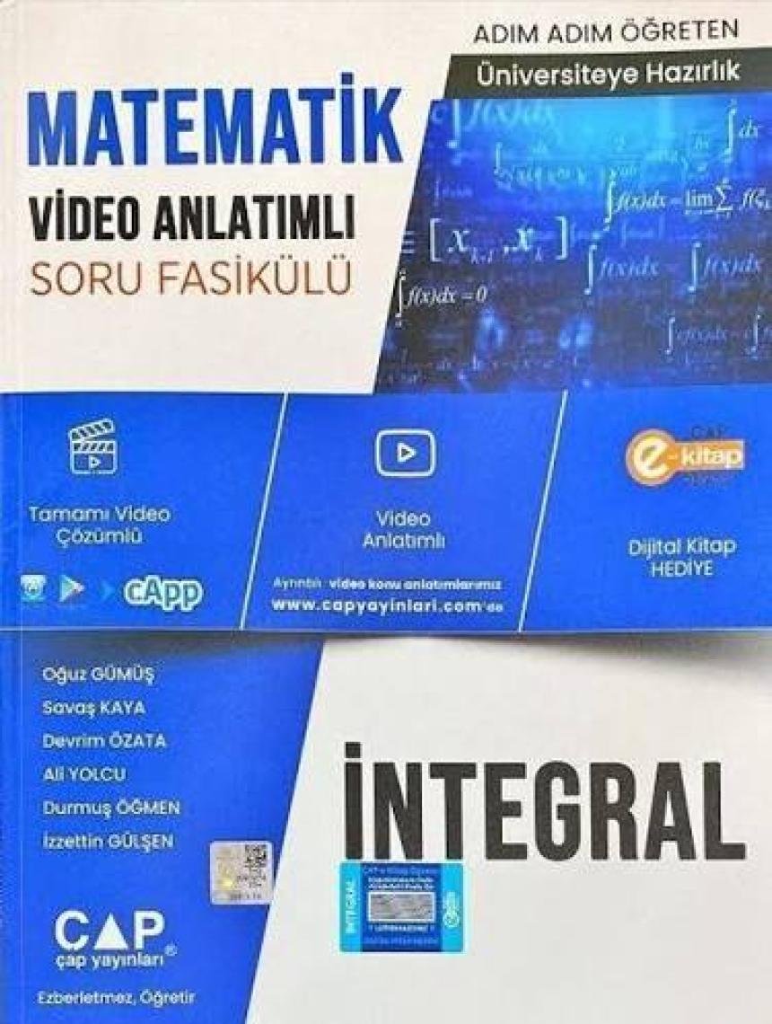 Çap Yayınları Matematik İntegral Konu Anlatımlı Soru Bankası - Oğuz Gümüş