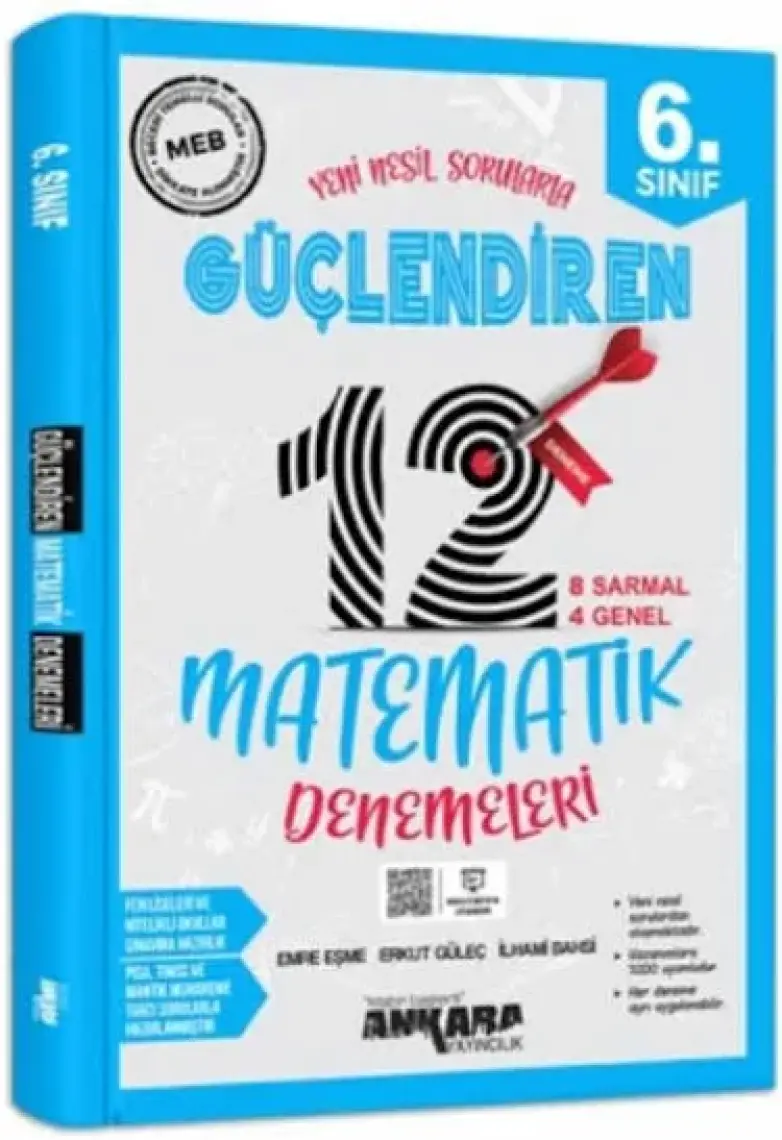 Ankara Yayıncılık 6.Sınıf Güçlendiren Matematik 12 Deneme Sınavı