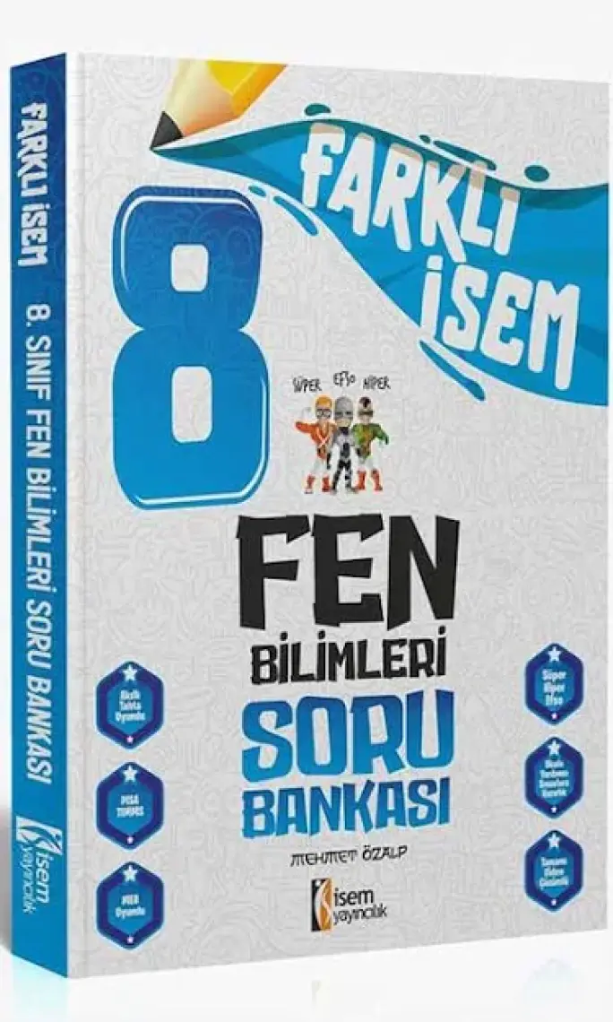 İsem Yayıncılık 8. Sınıf Fen Bilimleri Farklı Isem Soru Bankası