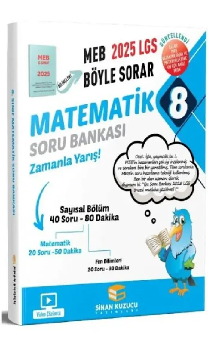 Sinan Kuzucu Yayınları LGS 2025 8. Sınıf Matematik Soru Bankası