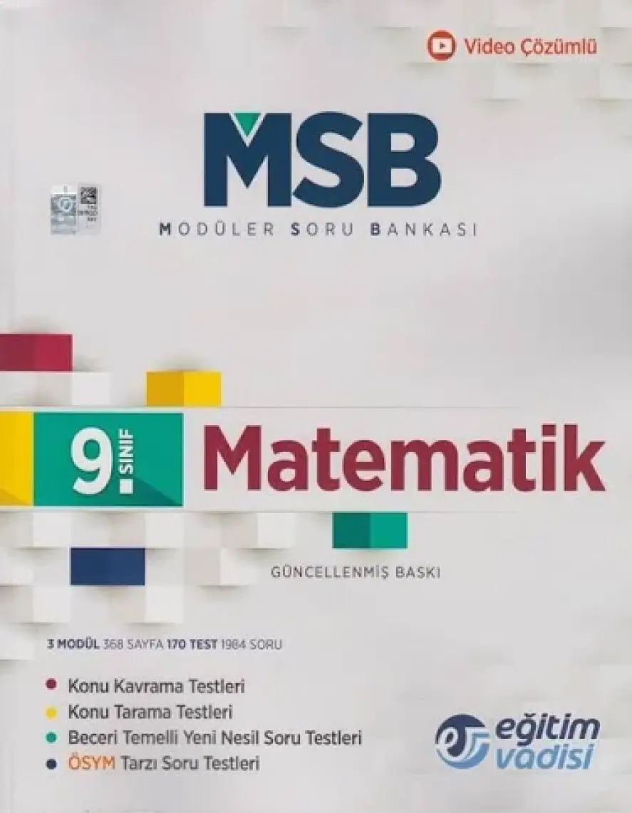 Eğitim Vadisi Yayınları 9.Sınıf Matematik Modüler Soru Bankası