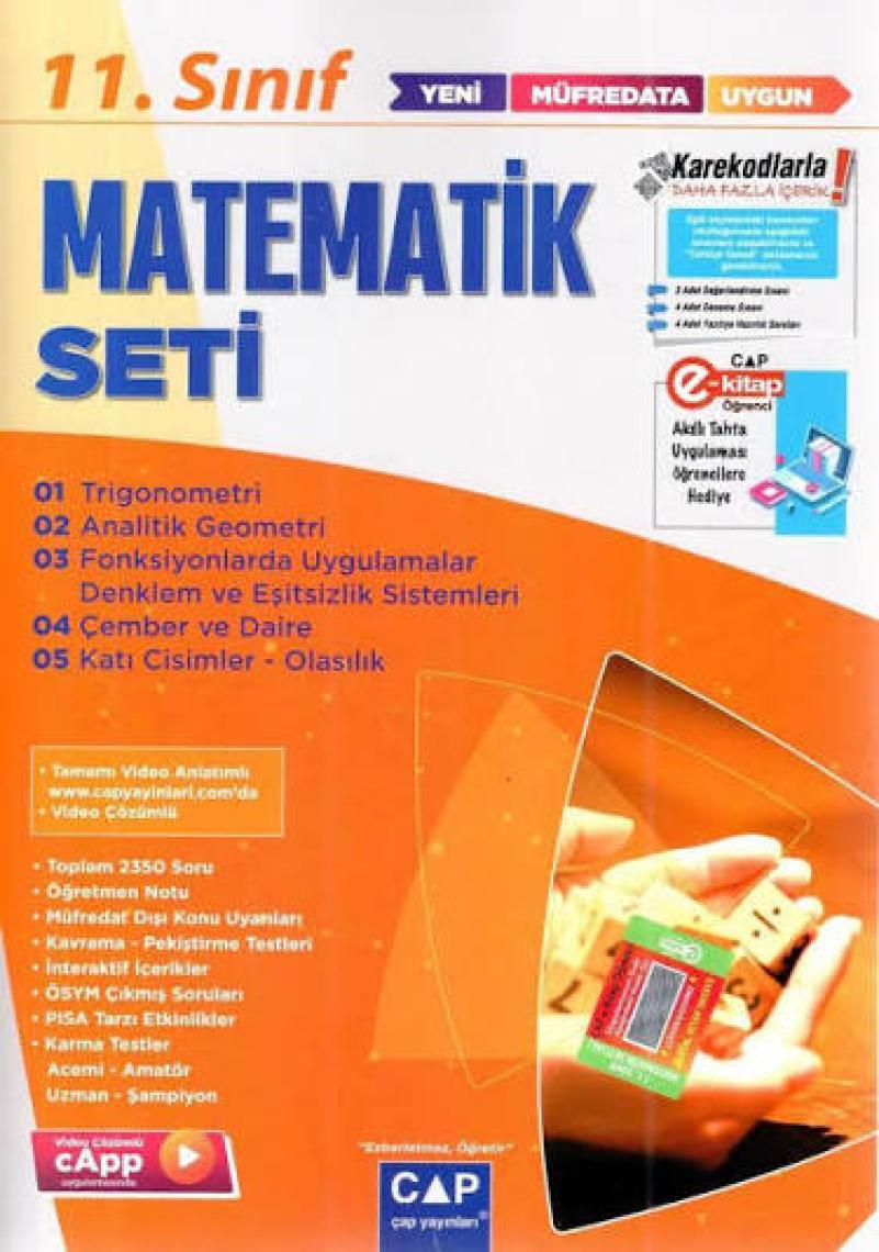 Çap Yayınları 11. Sınıf Matematik Seti 2023 Yeni Dijital Kitap Hediyeli