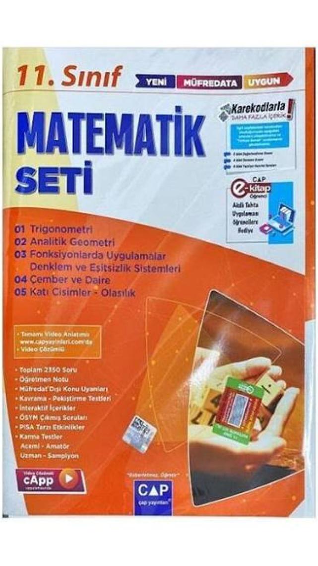 Çap Yayınları 11. Sınıf Matematik Seti 2023 Yeni Dijital Kitap Hediyeli