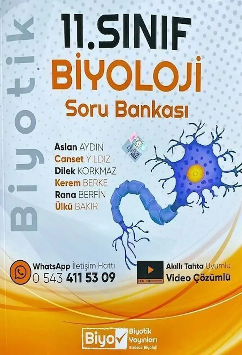 Biyotik Yayınları  11.Sınıf 2023 Biyoloji Soru Bankası Güncellenmiş Yeni Baskı