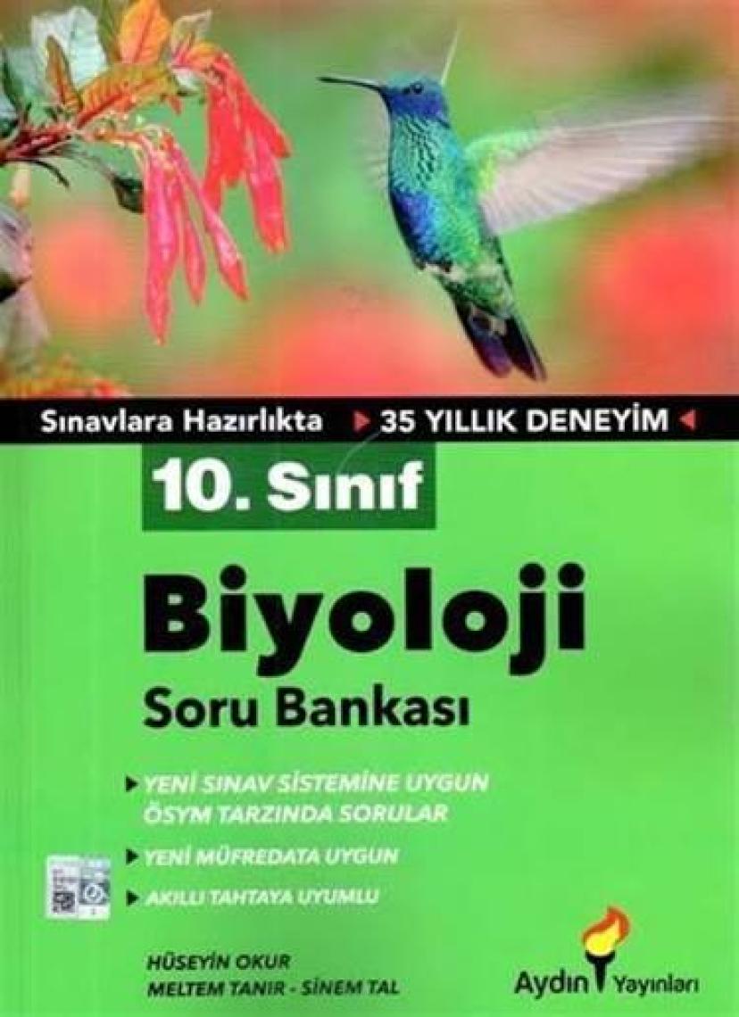 Aydın Yayınları 10. Sınıf Biyoloji Soru Bankası
