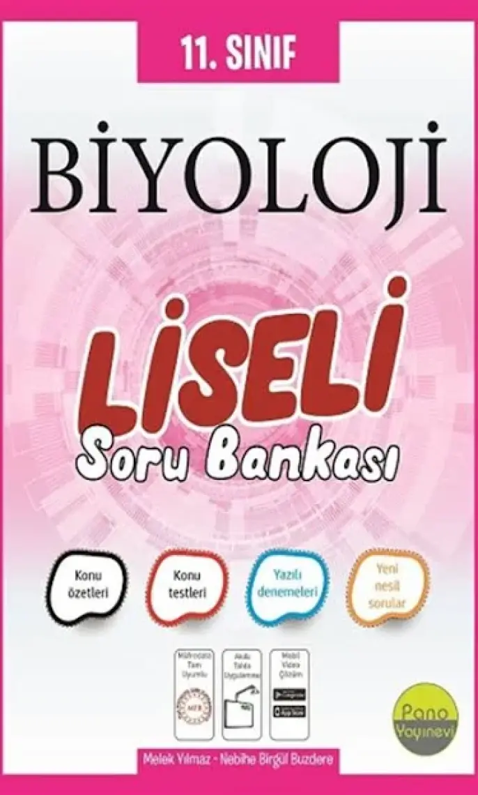 Pano 11. Sınıf Biyoloji Soru Bankası (Liseli)