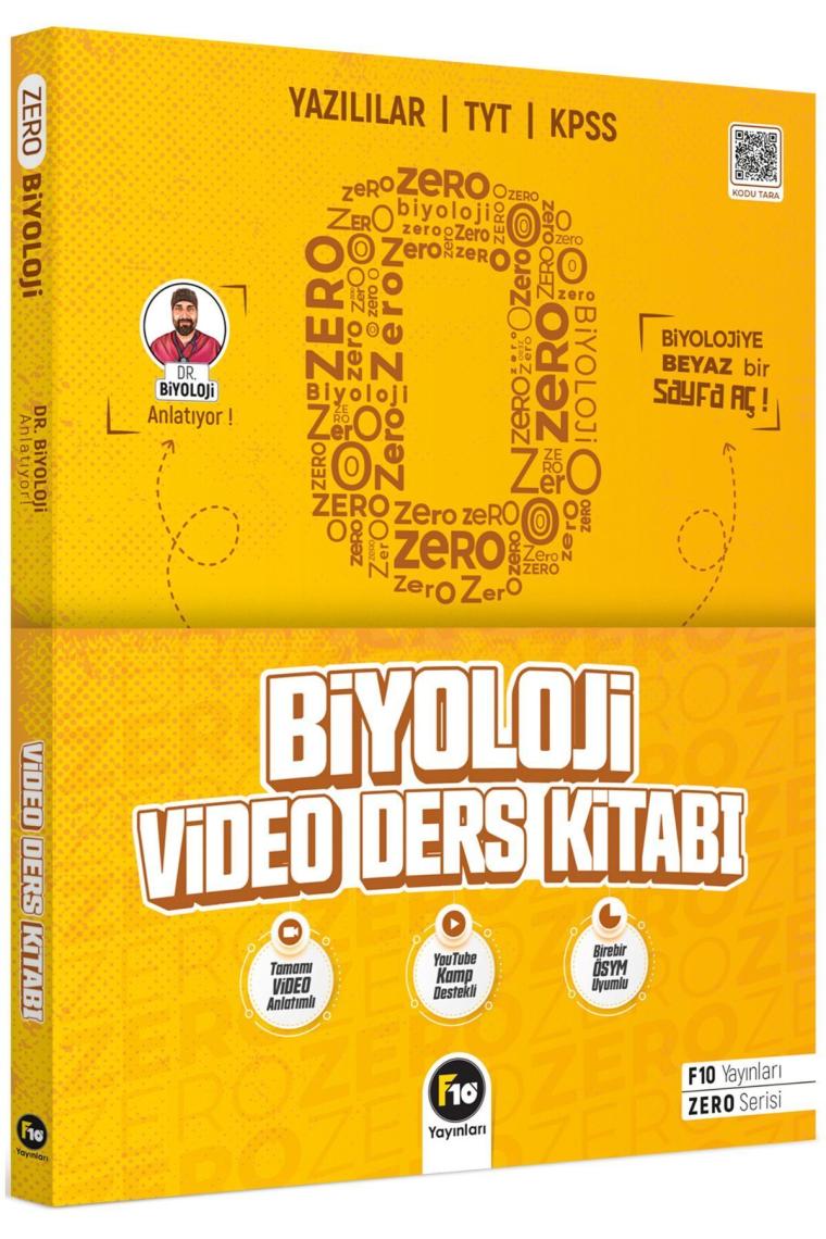 F10 Yayınları Dr. Biyoloji Barış Hoca Zero Serisi Biyoloji Video Ders Kitabı