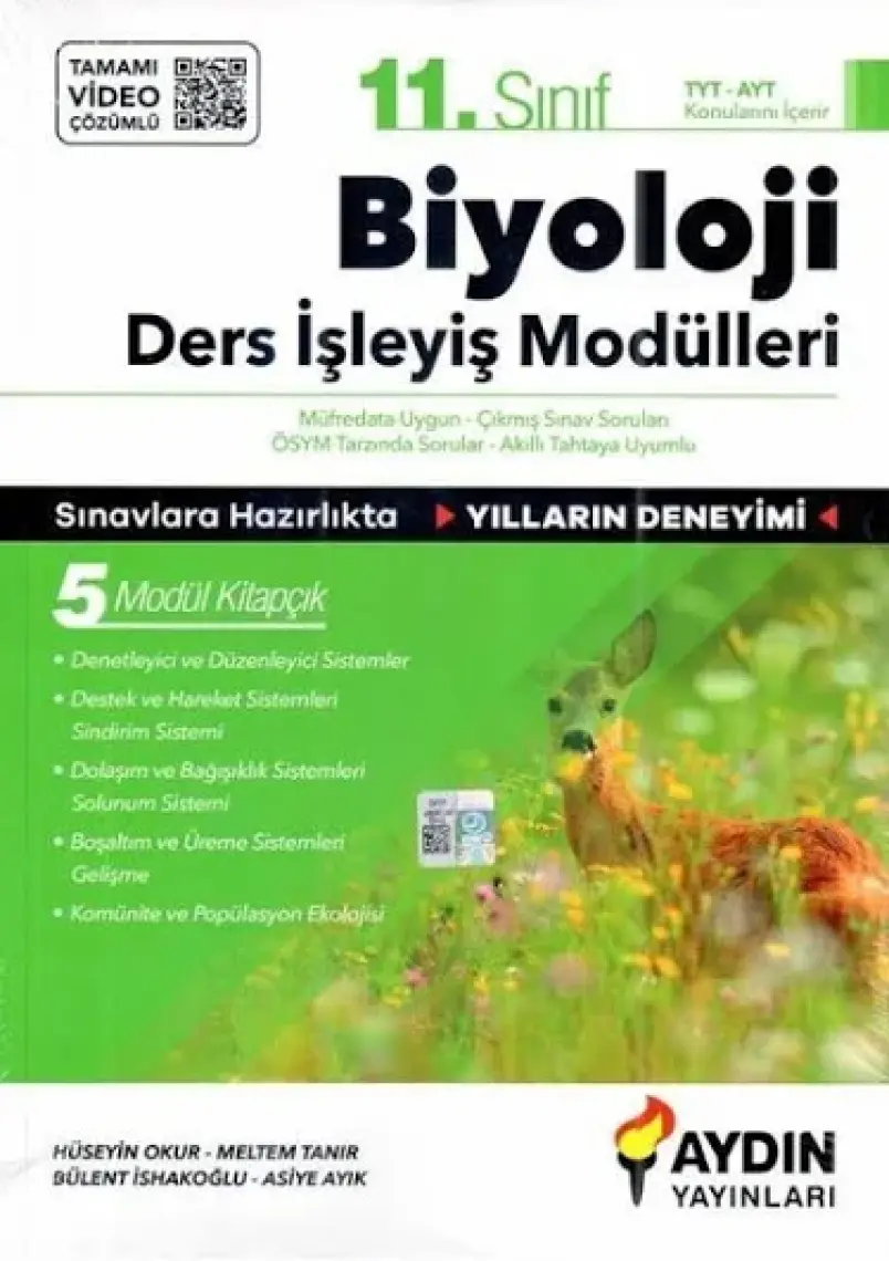 Aydın Yayınları 11. Sınıf Biyoloji Ders İşleyiş Fasikülleri 5 Modül Kitapçık