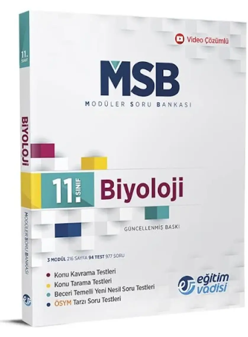 Eğitim Vadisi Yayınları 11.Sınıf Biyoloji Modüler Soru Bankası