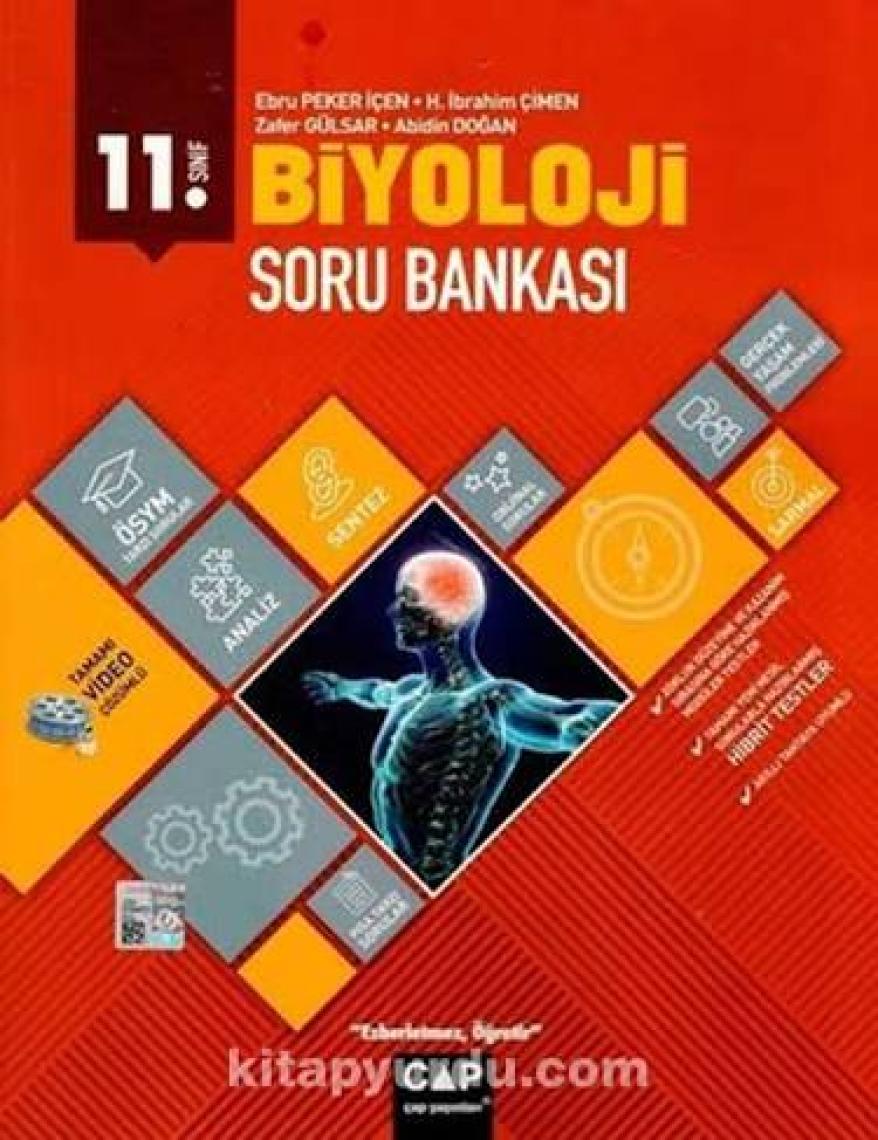 Çap Yayınları 11. Sınıf Anadolu Lisesi Biyoloji Soru Bankası