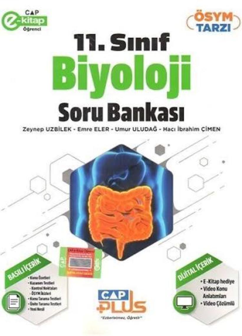 Çap Yayınları 11. Sınıf Anadolu Lisesi Biyoloji Soru Bankası