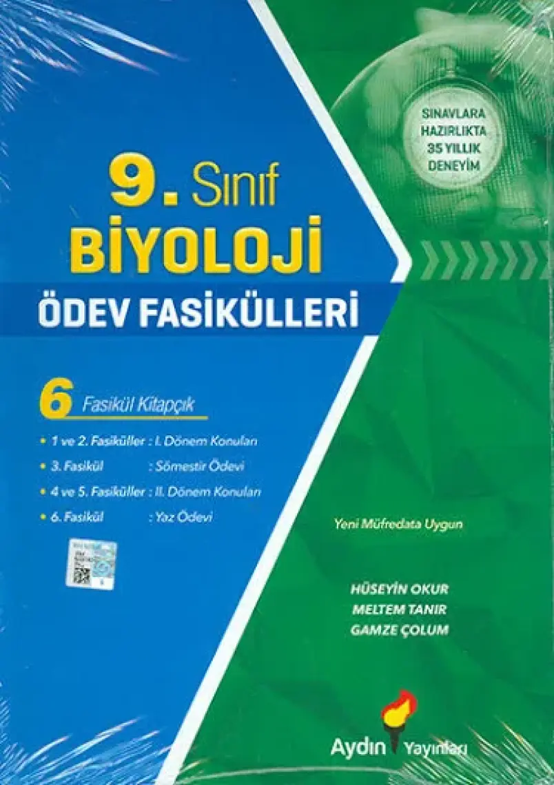 9 Sınıf Biyoloji Ödev Fasikülleri Aydın Yayınları