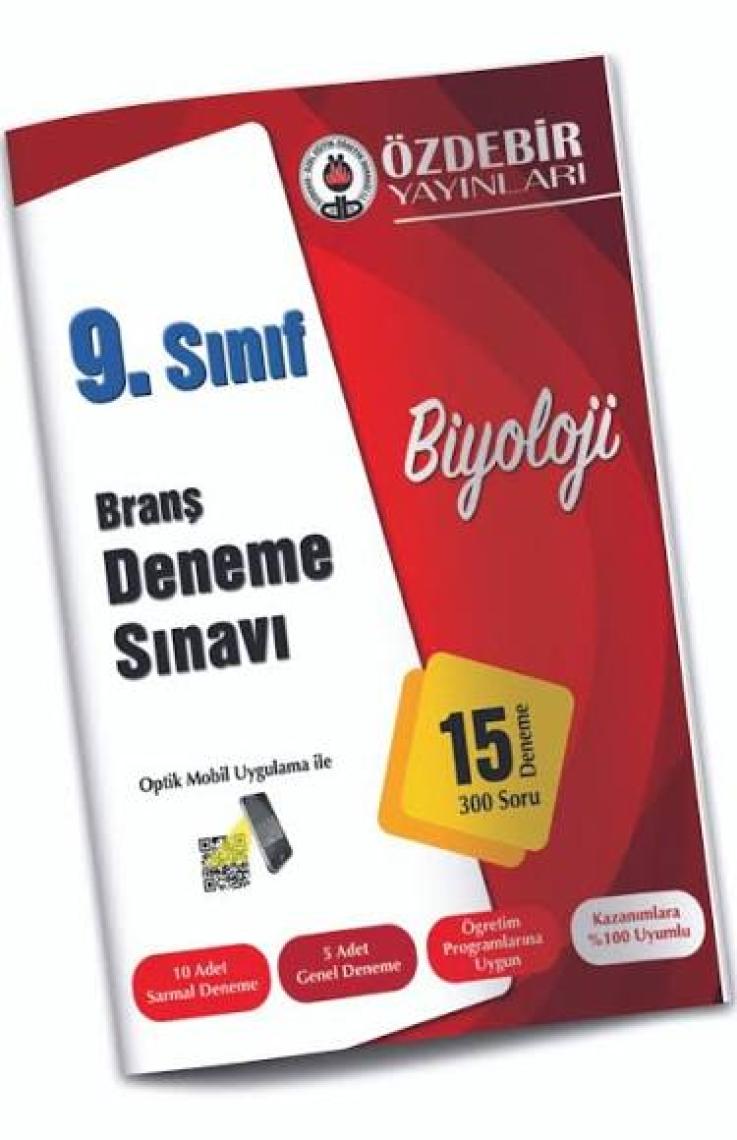 Özdebir Yayınları 9. Sınıf Biyoloji Branş Deneme Sınavı
