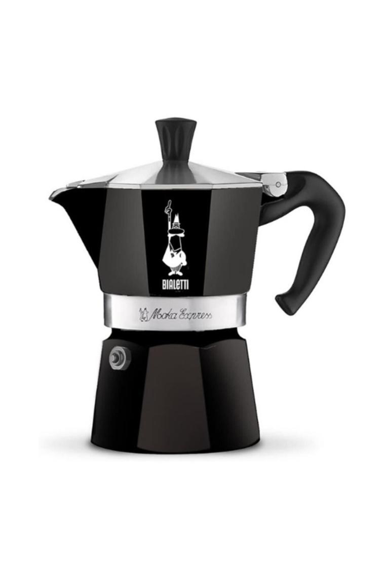 Bialetti Express 3 Cup Metal Moka Pot Siyah