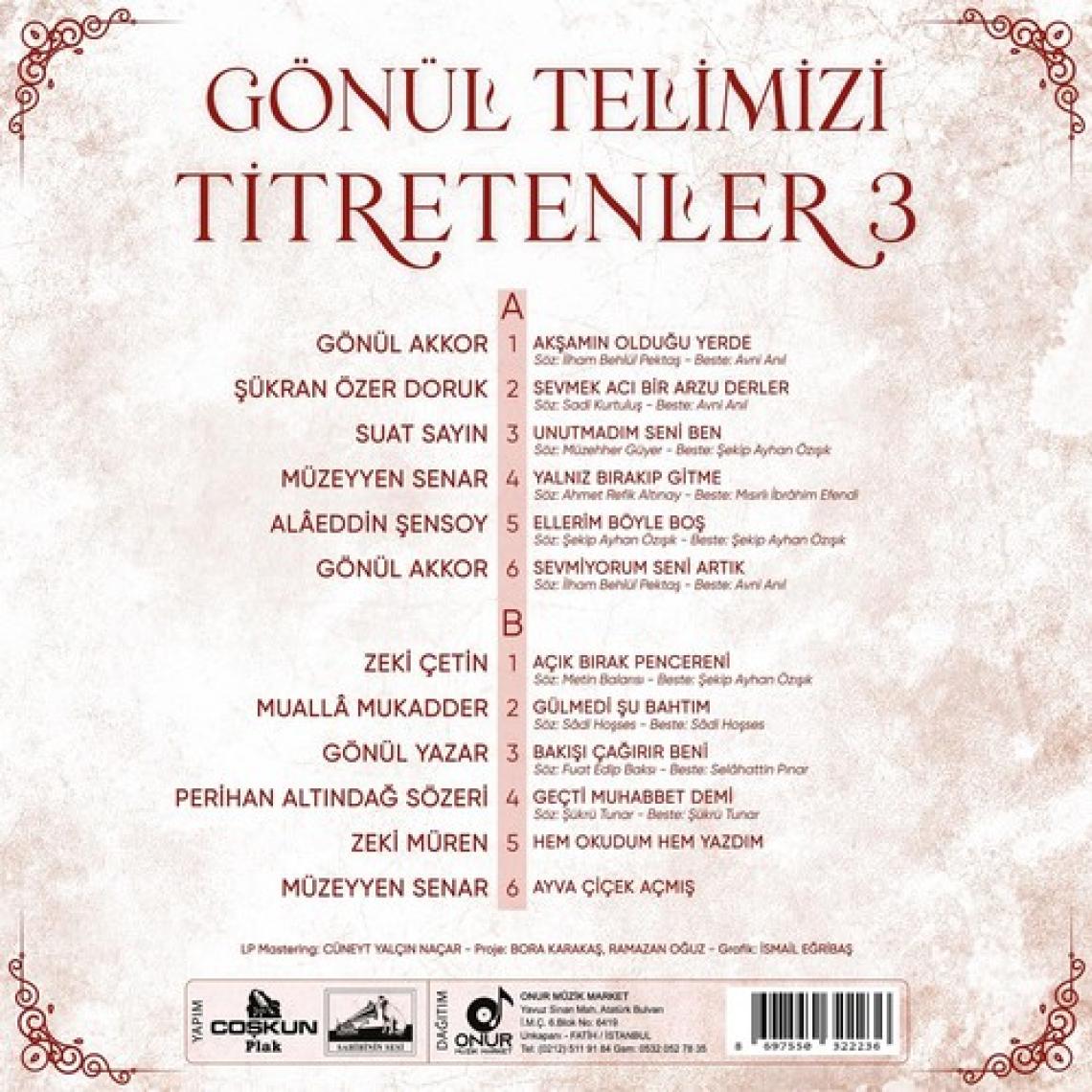 Coşkun Plak Gönül Telimizi Titretenler 3 - Çeşitli Sanatçılar  (Plak)