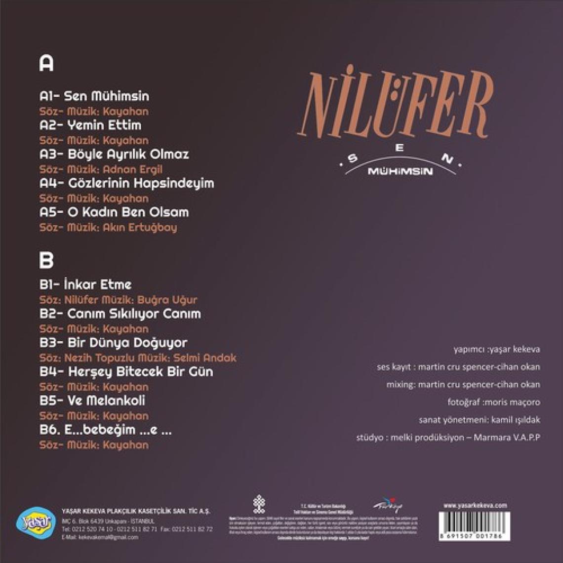 Nilüfer - Sen Mühimsin (Plak)