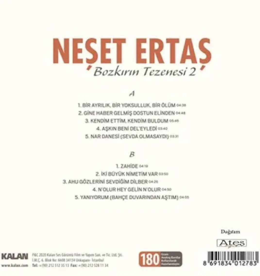 Neşet Ertaş - Bozkırın Tezenesi 2 (Plak)